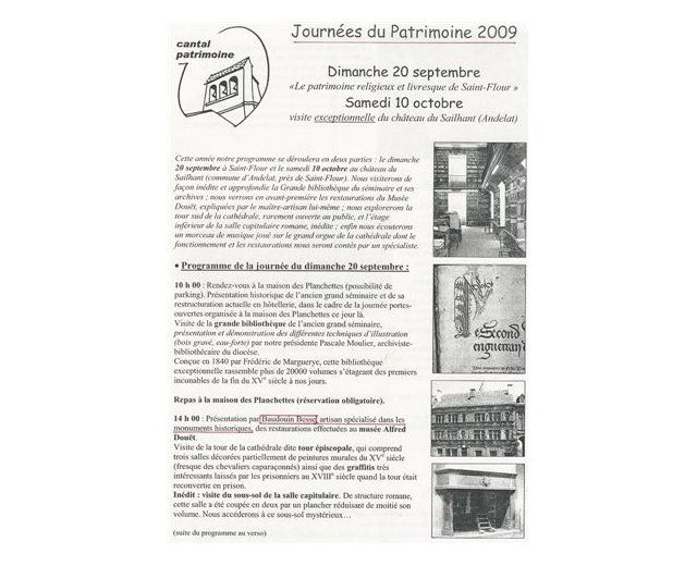 Cantal Patrimoine 2009